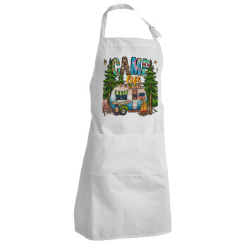 Camp Life, Adult Chef Apron (with sliders and 2 pockets)