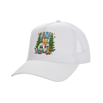 Camp Life, Καπέλο Ενηλίκων Structured Trucker, με Δίχτυ, ΛΕΥΚΟ (100% ΒΑΜΒΑΚΕΡΟ, ΕΝΗΛΙΚΩΝ, UNISEX, ONE SIZE)