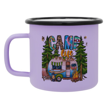 Camp Life, Κούπα Μεταλλική εμαγιέ ΜΑΤ Light Pastel Purple 360ml