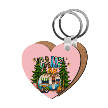 Camp Life, Μπρελόκ Ξύλινο καρδιά MDF