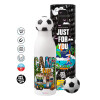 Soccer Metal mug thermos, double wall, 550ml