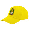 Child's Baseball Cap, 100% Cotton Twill, Yellow (COTTON, CHILD, UNISEX, ONE SIZE)