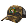 Adult Structured Trucker Hat, with Mesh, (Camouflage) Army (100% COTTON, ADULT, UNISEX, ONE SIZE)