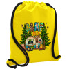 Backpack pouch GYMBAG Yellow, with pocket (40x48cm) & thick cords