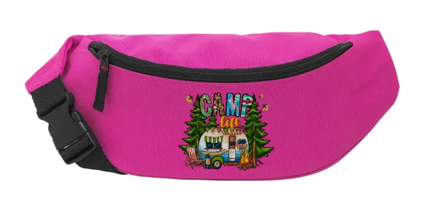 Camp Life — Unisex waist bag (banana) in PINK color with 2 pockets