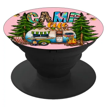 Camp Life, Phone Holders Stand  Black Hand-held Mobile Phone Holder