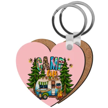 Camp Life, Μπρελόκ Ξύλινο καρδιά MDF