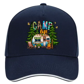 Camp Life, DRILL Καπέλο Ενηλίκων Ultimate ΜΠΛΕ/ΛΕΥΚΟ, (100% ΒΑΜΒΑΚΕΡΟ, ΕΝΗΛΙΚΩΝ, UNISEX, ONE SIZE)