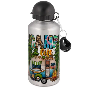 Camp Life, Metallic water jug, Silver, aluminum 500ml