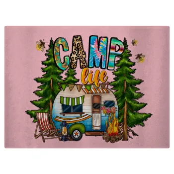 Camp Life, Επιφάνεια κοπής γυάλινη (38x28cm)