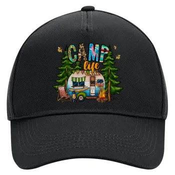 Camp Life, Adult Ultimate Hat BLACK, (100% COTTON DRILL, ADULT, UNISEX, ONE SIZE)