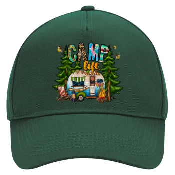 Camp Life, Adult Ultimate Hat GREEN, (100% COTTON DRILL, ADULT, UNISEX, ONE SIZE)