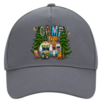 Camp Life, Καπέλο Ενηλίκων Ultimate Γκρι, (100% ΒΑΜΒΑΚΕΡΟ DRILL, ΕΝΗΛΙΚΩΝ, UNISEX, ONE SIZE)
