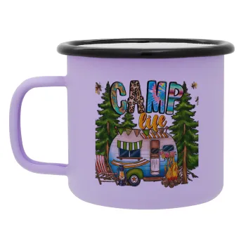 Camp Life, Κούπα Μεταλλική εμαγιέ ΜΑΤ Light Pastel Purple 360ml