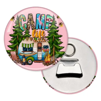 Camp Life, Μαγνητάκι και ανοιχτήρι μπύρας στρογγυλό διάστασης 5,9cm