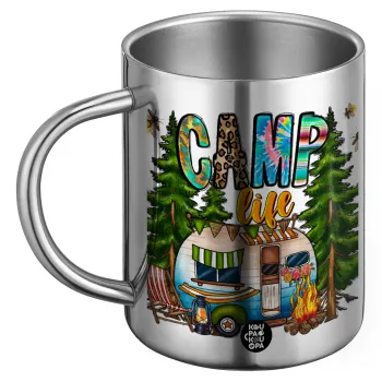 Camp Life, Ανοξείδωτη Μεταλλική Κούπα 450ml - Διπλού Τοιχώματος