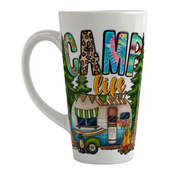 Camp Life, Κούπα κωνική Latte Μεγάλη, κεραμική, 450ml