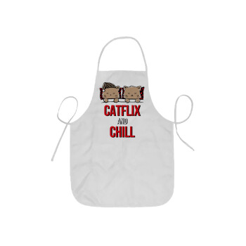 Catflix and Chill, Ποδιά Σεφ ολόσωμη κοντή  Παιδική (44x62cm)