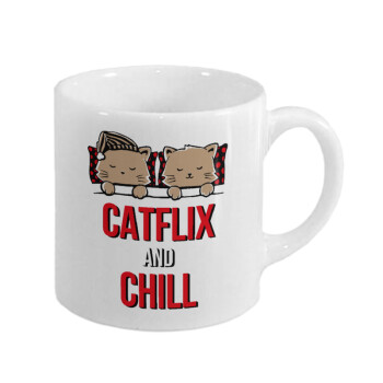 Catflix and Chill, Κουπάκι κεραμικό, για espresso 150ml