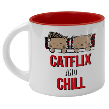Catflix and Chill, Κούπα κεραμική 400ml