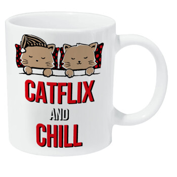 Catflix and Chill, Κούπα Giga, κεραμική, 590ml