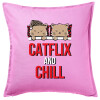 Sofa cushion Pink 50x50cm includes filling