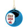 Blue Christmas tree ball ornament 8cm