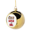 Golden Christmas tree ball ornament 8cm