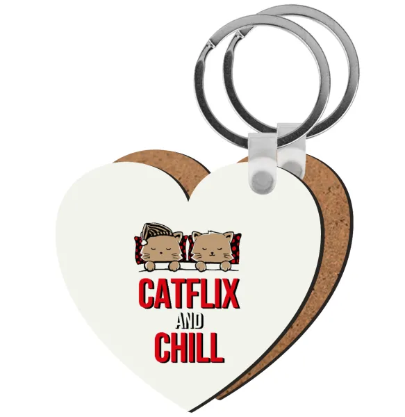 Catflix and Chill — Ξύλινο καρδιά