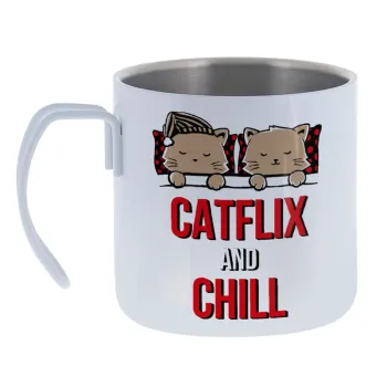 Catflix and Chill — Κούπα Ανοξείδωτη διπλού τοιχώματος 400ml