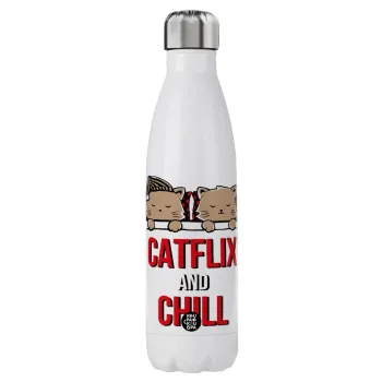 Catflix and Chill, Stainless steel, double-walled, 750ml