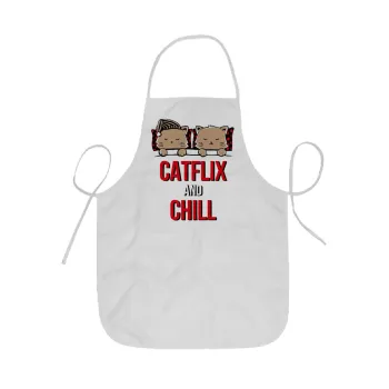 Catflix and Chill, Ποδιά Σεφ ολόσωμη κοντή  Παιδική (44x62cm)