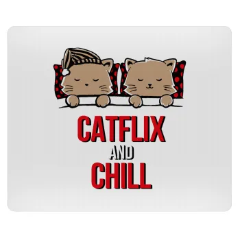 Catflix and Chill, Mousepad ορθογώνιο 23x19cm