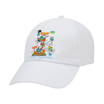 Kids Fisherman, Καπέλο Baseball Λευκό (5-φύλλο, unisex)