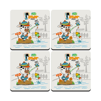 Ο μικρός ψαράς, ΣΕΤ 4 Σουβέρ ξύλινα τετράγωνα (9cm)