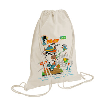 Ο μικρός ψαράς, Τσάντα πλάτης πουγκί GYMBAG natural (28x40cm)