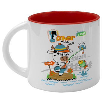 Ο μικρός ψαράς, Κούπα κεραμική 400ml Λευκή/Κόκκινη