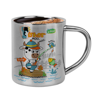 Kids Fisherman, Double-wall metal cup for espresso (220ml)