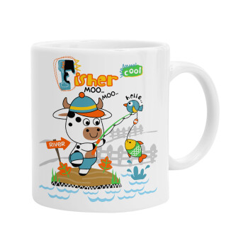 Kids Fisherman, Ceramic coffee mug, 330ml (1pcs)