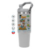 GREY color, 890ml (30oz) stainless Steel Tumbler with Handle