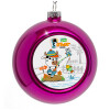 Purple Christmas tree ornament bauble 8cm