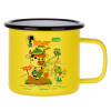Metallic enamel MATT Yellow cup 360ml