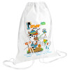 Backpack pouch GYMBAG white (28x40cm)