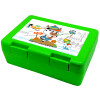 Children's cookie container GREEN 185x128x65mm (BPA free plastic)