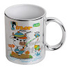 Mug ceramic, silver mirror, 330ml