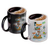Color changing magic Mug, ceramic, 330ml when adding hot liquid inside, the black colour desappears (1 pcs)