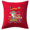 Sofa cushion RED 50x50cm includes filling