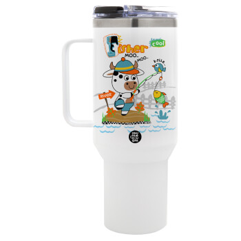 Kids Fisherman, Mega Stainless steel Tumbler with lid, double wall 1,2L