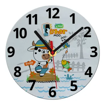 Kids Fisherman, Ρολόι τοίχου γυάλινο (20cm)