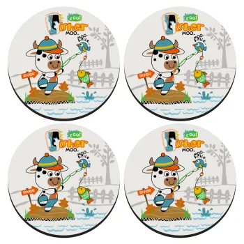 Ο μικρός ψαράς, ΣΕΤ 4 Σουβέρ ξύλινα στρογγυλά (9cm)